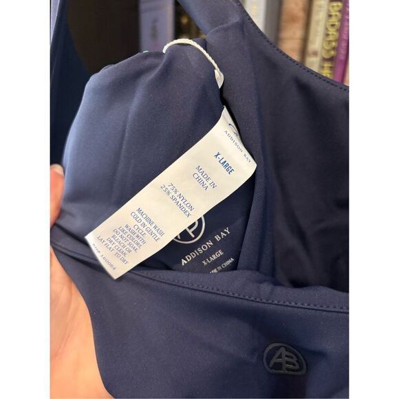 NWT Addison Bay Short Onesie RomperIn Navy Blue Milti Size XL $148 MSRP - Picture 8 of 9